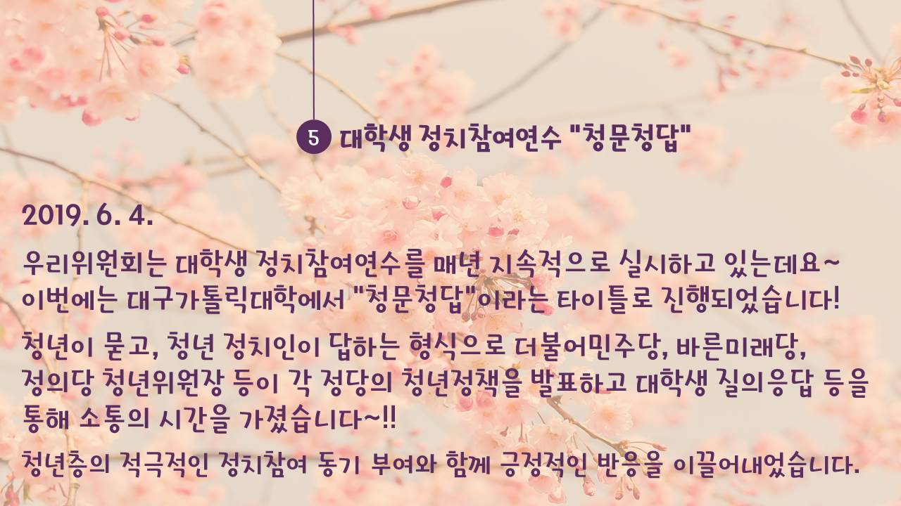 대학생 정치참여연수 